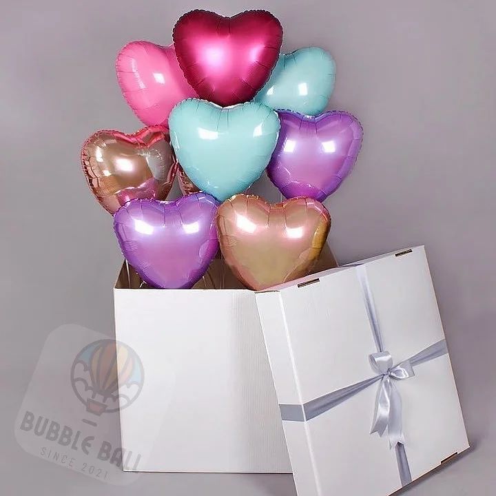 Коробка с шарами с гелием, коробка с сюрпризом Киев