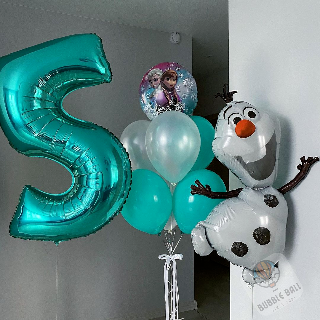 Набор шаров холодное сердце Киев. Набор шариков девочке на день рождение. шарик - снеговик Олаф